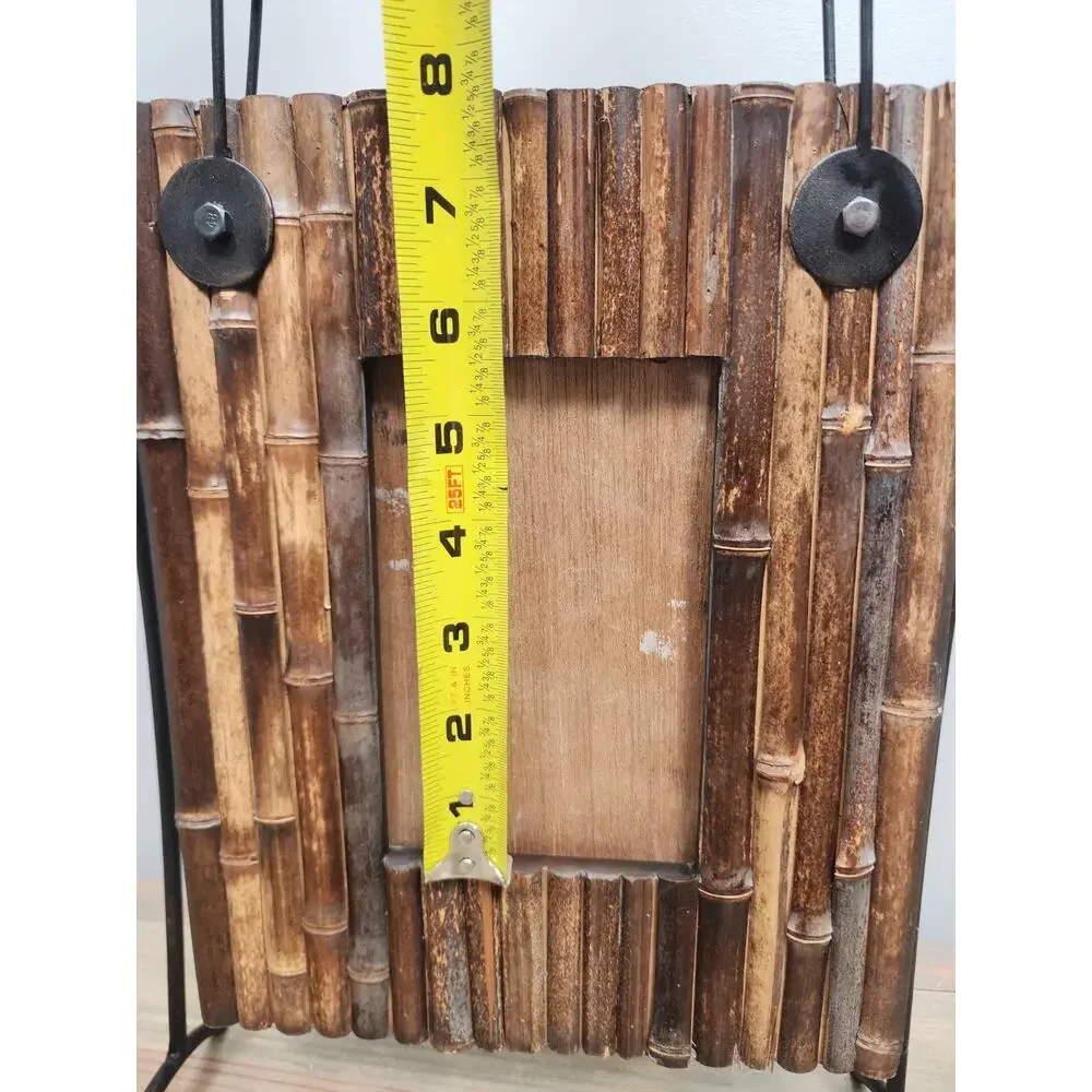 Rustic Farmhouse Bamboo Nautical Picture Frame Stand 4